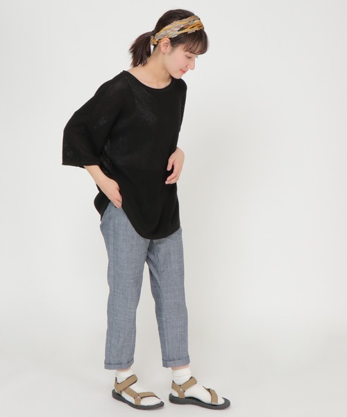 LBC（エルビーシー）の「シュシュ付き3WAYスカーフ　幾何柄（バンダナ/スカーフ・レディース・イエロー・FREE）」の10枚目の写真