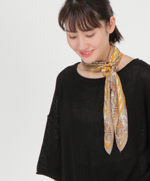 LBC（エルビーシー）の「シュシュ付き3WAYスカーフ　幾何柄（バンダナ/スカーフ・レディース・イエロー・FREE）」の15枚目の写真