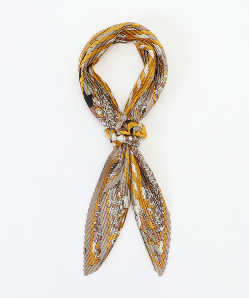 LBC（エルビーシー）の「シュシュ付き3WAYスカーフ　幾何柄（バンダナ/スカーフ・レディース・イエロー・FREE）」の16枚目の写真