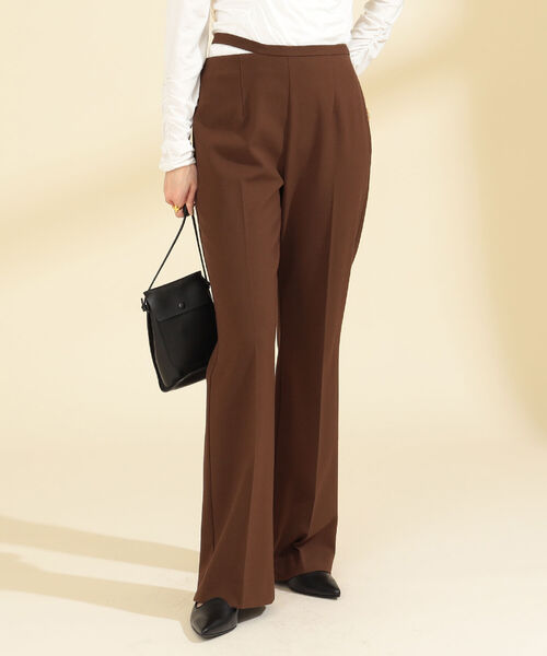 Ray BEAMS(レイビームス)の「Ray BEAMS / サイド カットアウト パンツ(その他パンツ・レディース・ダークブラウン/クリーム・1/0)」の9枚目の写真