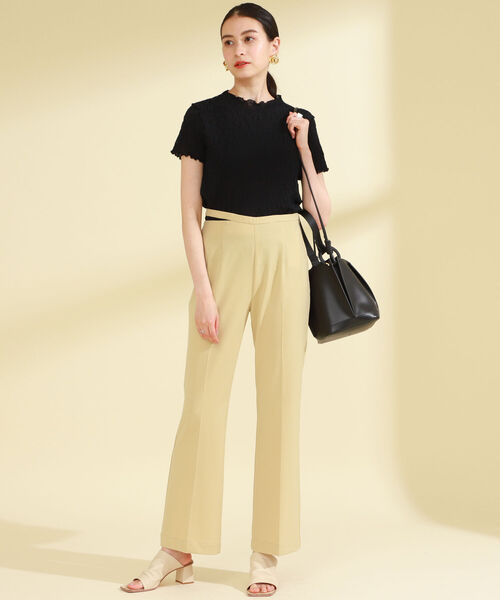 Ray BEAMS(レイビームス)の「Ray BEAMS / サイド カットアウト パンツ(その他パンツ・レディース・ダークブラウン/クリーム・1/0)」の20枚目の写真