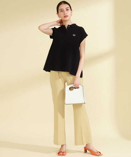 Ray BEAMS(レイビームス)の「Ray BEAMS / サイド カットアウト パンツ(その他パンツ・レディース・ダークブラウン/クリーム・1/0)」の21枚目の写真