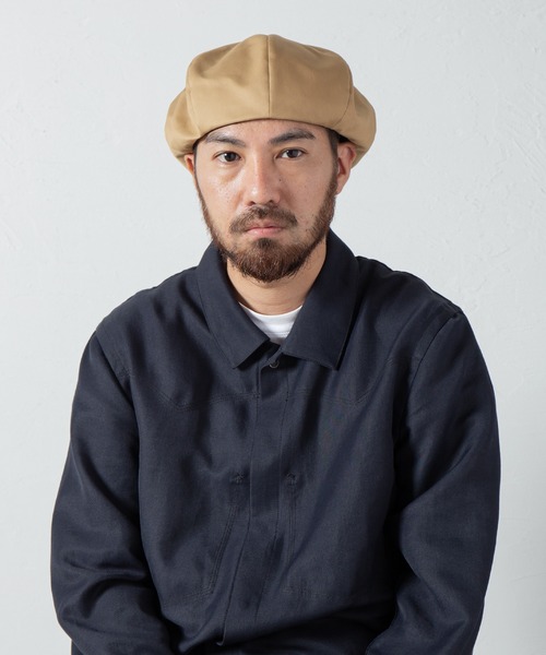 RACAL（ラカル）の「Tencel Blend C-Satin 8Panel Beret Cas / テンセルブレンド コットンサテン 8パネル　ベレーキャス（キャスケット・メンズ・ブラック/ベージュ/ネイビー・LARGE/X-LARGE/MEDIUM）」の3枚目の写真