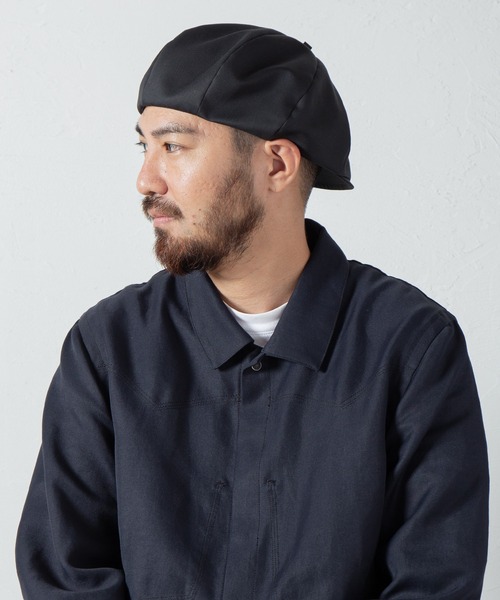 RACAL（ラカル）の「Tencel Blend C-Satin 8Panel Beret Cas / テンセルブレンド コットンサテン 8パネル　ベレーキャス（キャスケット・メンズ・ブラック/ベージュ/ネイビー・LARGE/X-LARGE/MEDIUM）」の2枚目の写真
