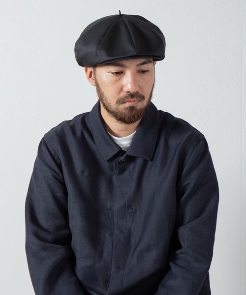 RACAL（ラカル）の「Tencel Blend C-Satin 8Panel Beret Cas / テンセルブレンド コットンサテン 8パネル　ベレーキャス（キャスケット・メンズ・ブラック/ベージュ/ネイビー・LARGE/X-LARGE/MEDIUM）」の9枚目の写真