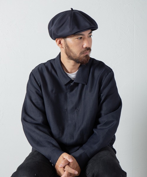RACAL（ラカル）の「Tencel Blend C-Satin 8Panel Beret Cas / テンセルブレンド コットンサテン 8パネル　ベレーキャス（キャスケット・メンズ・ブラック/ベージュ/ネイビー・LARGE/X-LARGE/MEDIUM）」の13枚目の写真