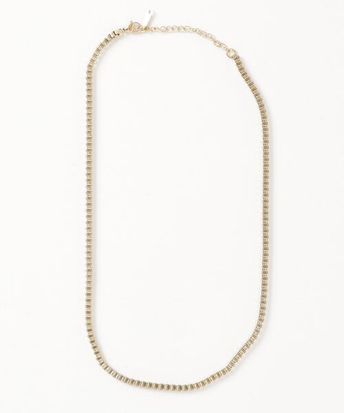 9ban（キューバン）の「【9ban】キューバン/ Box chain necklace（ネックレス・レディース・ゴールド・FREE）」の8枚目の写真