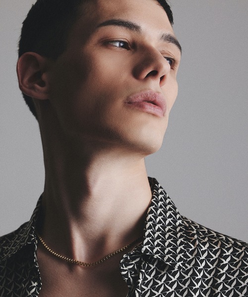 9ban（キューバン）の「【9ban】キューバン/ Box chain necklace（ネックレス・レディース・ゴールド・FREE）」の3枚目の写真