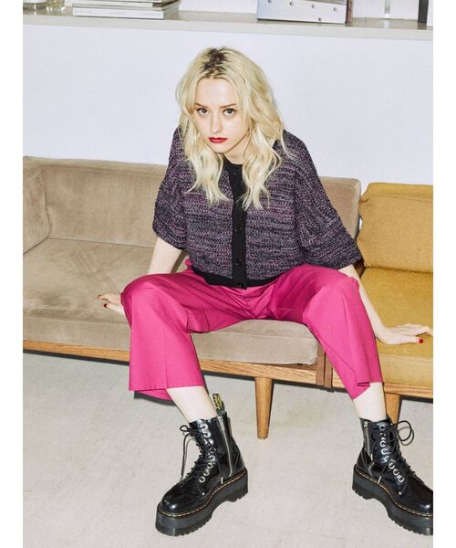 jouetie(ジュエティ)の「ミックスカラー2WAYサマーニットカーディガン(カーディガン/ボレロ・レディース・アイボリー/ブラック/オレンジ/ブルー・MEDIUM)」の17枚目の写真