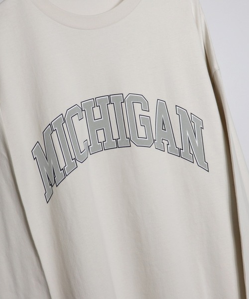 Confirm(コンファーム)の「Confirm / コンファーム カレッジロゴルーズシルエットロンT(Tシャツ/カットソー・メンズ・ホワイト/サンドグレー/ダークブルー/チャコールグレー/ナチュラル/グレイッシュベージュ・M/L)」の15枚目の写真