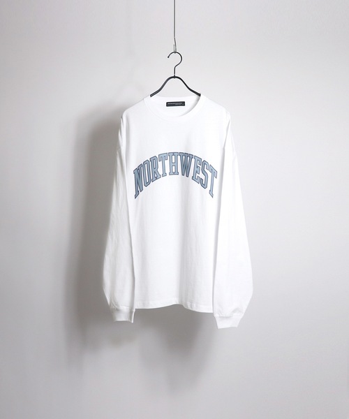 Confirm(コンファーム)の「Confirm / コンファーム カレッジロゴルーズシルエットロンT(Tシャツ/カットソー・メンズ・ホワイト/サンドグレー/ダークブルー/チャコールグレー/ナチュラル/グレイッシュベージュ・M/L)」の7枚目の写真