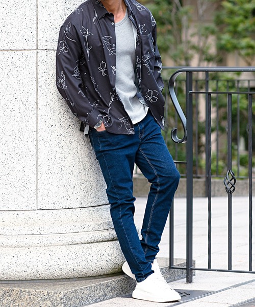 OUTDOOR PRODUCTS（アウトドアプロダクツ）の「『OUTDOOR/アウトドア』5ポケットストレッチスキニーデニムパンツ（デニムパンツ・メンズ・ブルー系その他/ブルー系その他2/ネイビー/インディゴブルー・76/82/85/79/88）」の16枚目の写真