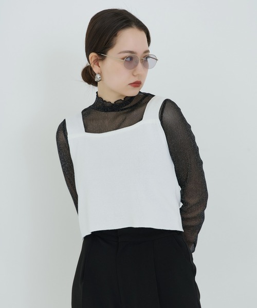 TINA：JOJUN（ティーナジョジュン）の「ベルト付き ニットベスト TINA：JOJUN（ベスト・レディース・ホワイト/イエロー/ブルー・M）」の20枚目の写真