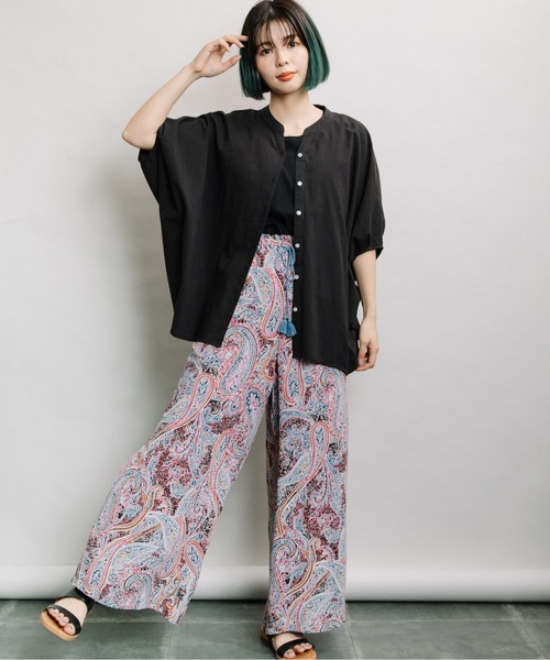 refinedworks(リファインドワークス)の「ペイズリー柄イージーワイドPT(その他パンツ・レディース・ネイビー/グリーン・FREE)」の11枚目の写真