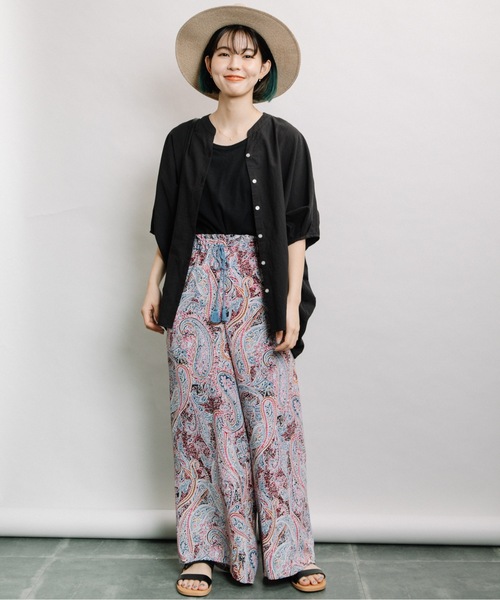 refinedworks(リファインドワークス)の「ペイズリー柄イージーワイドPT(その他パンツ・レディース・ネイビー/グリーン・FREE)」の13枚目の写真