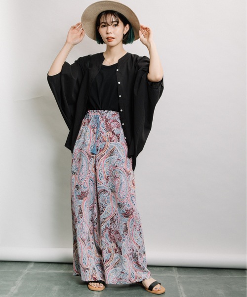 refinedworks(リファインドワークス)の「ペイズリー柄イージーワイドPT(その他パンツ・レディース・ネイビー/グリーン・FREE)」の14枚目の写真