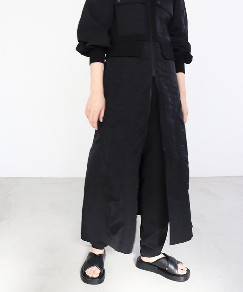 DRESSLAVE（ドレスレイブ）の「knit×taffeta combine MA-1(ニットタフタドッキングMA-1)（MA-1・レディース・ライトグレー/ブラック・38）」の8枚目の写真