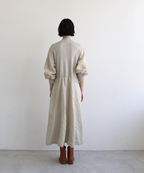 DRESSLAVE（ドレスレイブ）の「knit×taffeta combine MA-1(ニットタフタドッキングMA-1)（MA-1・レディース・ライトグレー/ブラック・38）」の16枚目の写真