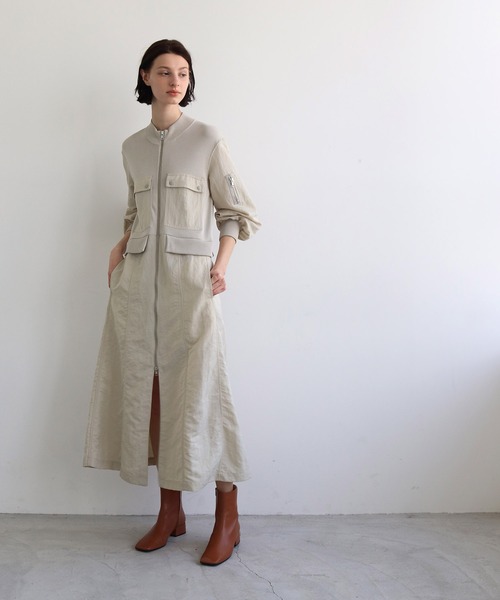 DRESSLAVE（ドレスレイブ）の「knit×taffeta combine MA-1(ニットタフタドッキングMA-1)（MA-1・レディース・ライトグレー/ブラック・38）」の17枚目の写真