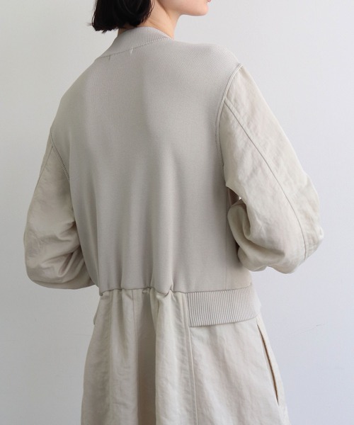 DRESSLAVE（ドレスレイブ）の「knit×taffeta combine MA-1(ニットタフタドッキングMA-1)（MA-1・レディース・ライトグレー/ブラック・38）」の20枚目の写真