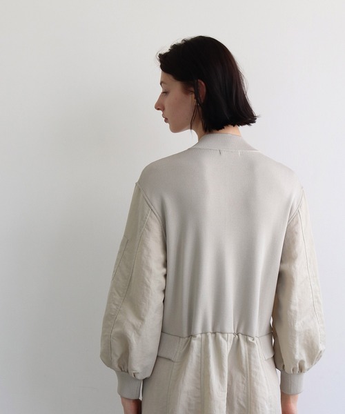 DRESSLAVE（ドレスレイブ）の「knit×taffeta combine MA-1(ニットタフタドッキングMA-1)（MA-1・レディース・ライトグレー/ブラック・38）」の21枚目の写真