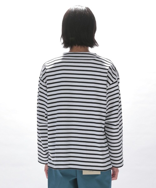 ORCIVAL(オーシバル)の「【ORCIVAL(オーシバル)】コットンロードルーズTシャツ(Tシャツ/カットソー・メンズ・ブラック/インディゴブルー/ライトグリーン・MEDIUM)」の9枚目の写真