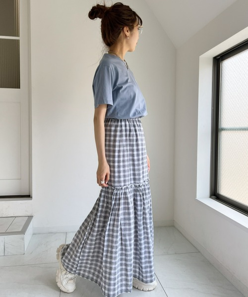 at12:03（アットイチニーゼロサン）の「ティアードスリットロングスカート（スカート・レディース・ホワイト・FREE）」の9枚目の写真