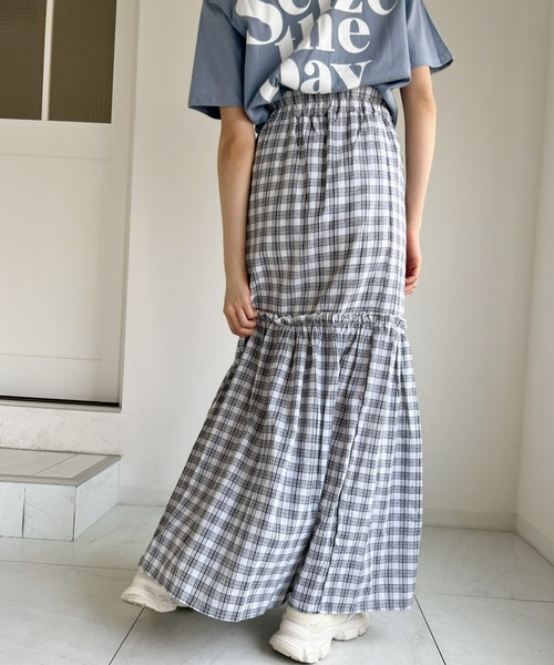 at12:03（アットイチニーゼロサン）の「ティアードスリットロングスカート（スカート・レディース・ホワイト・FREE）」の7枚目の写真