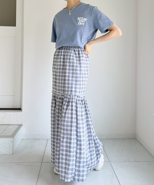 at12:03（アットイチニーゼロサン）の「ティアードスリットロングスカート（スカート・レディース・ホワイト・FREE）」の8枚目の写真