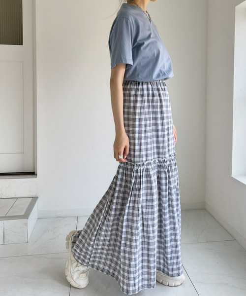 at12:03（アットイチニーゼロサン）の「ティアードスリットロングスカート（スカート・レディース・ホワイト・FREE）」の16枚目の写真