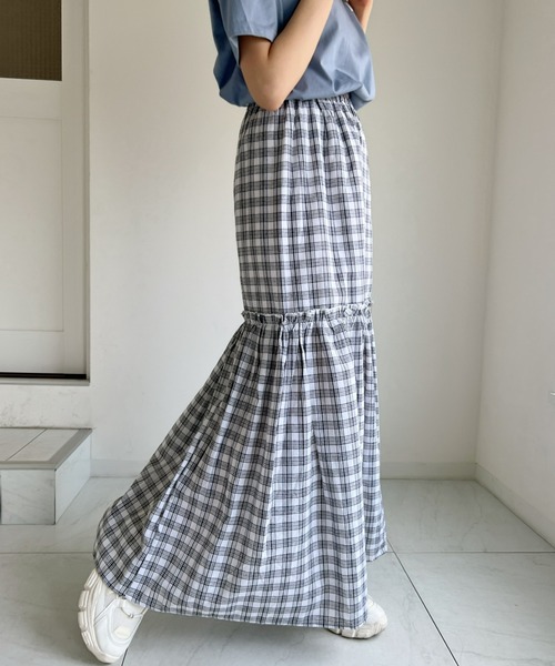 at12:03（アットイチニーゼロサン）の「ティアードスリットロングスカート（スカート・レディース・ホワイト・FREE）」の19枚目の写真