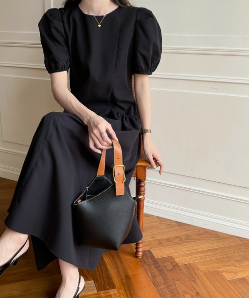 セール パフスリーブクルーネックロングワンピース ワンピース Abitokyo アビトーキョー のファッション通販 Zozotown