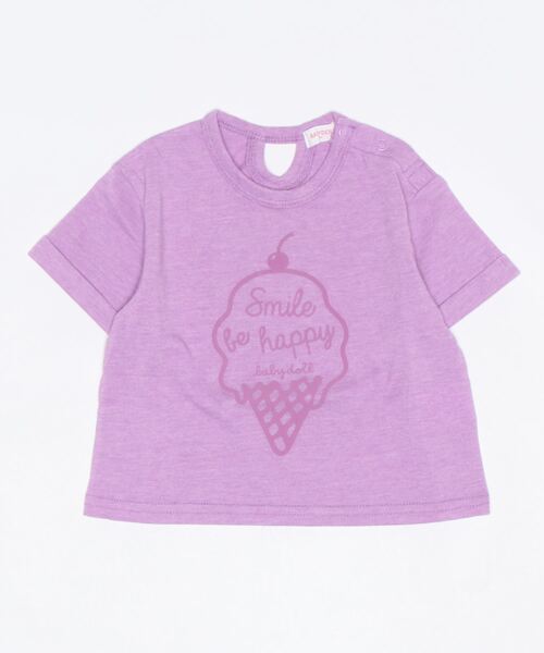 BABYDOLL(ベビードール)の「アイスPT Tシャツ 6452K(Tシャツ/カットソー・キッズ・イエロー/パープル・120cm/100cm/90cm/110cm/80cm)」の2枚目の写真