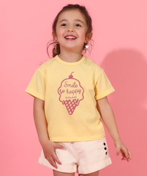 BABYDOLL(ベビードール)の「アイスPT Tシャツ 6452K(Tシャツ/カットソー・キッズ・イエロー/パープル・120cm/100cm/90cm/110cm/80cm)」の5枚目の写真