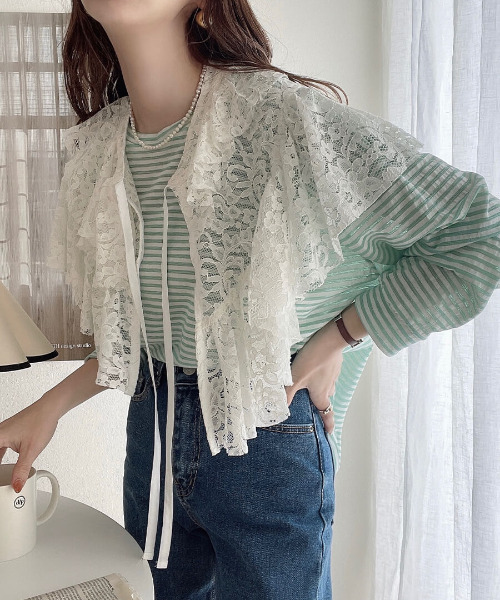 ◆美品 アパルトモン ボーダー シアー Tシャツ Border Sheer 白 ◇美品 アパルトモン ボーダー シアー Tシャツ Border Sheer 白