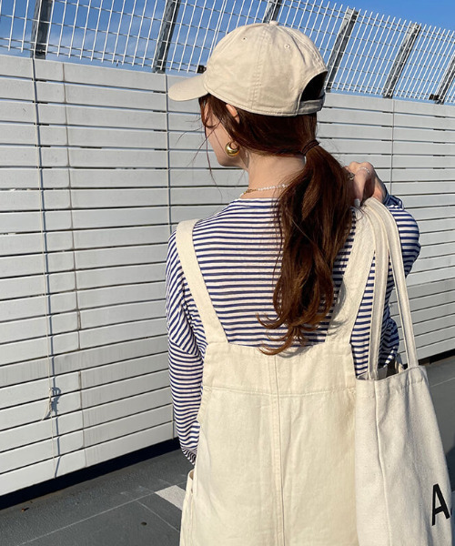 ISOOK(アイスー)の「Sheer border long TEE / シアーボーダーロンT(meg select)(Tシャツ/カットソー・レディース・ブルー/ミント・FREE)」の9枚目の写真
