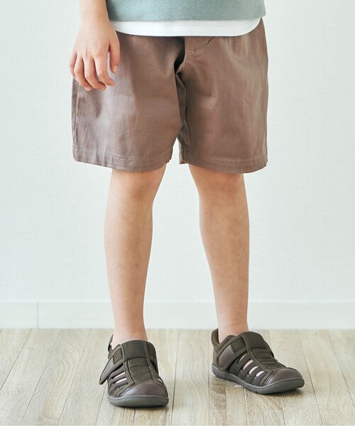 apres les cours(アプレレクール)の「スターパッチハーフパンツ 5分丈_ストレッチ(その他パンツ・キッズ・ブラウン/ブルー・90/100/110/120/80/130/140)」の1枚目の写真