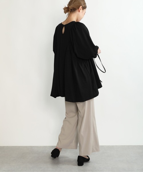 PICCIN（ピッチン）の「袖ボリュームカットチュニック（Tシャツ/カットソー・レディース・ブラック/オフホワイト/ピンク・M/L）」の22枚目の写真