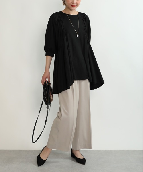 PICCIN（ピッチン）の「袖ボリュームカットチュニック（Tシャツ/カットソー・レディース・ブラック/オフホワイト/ピンク・M/L）」の20枚目の写真