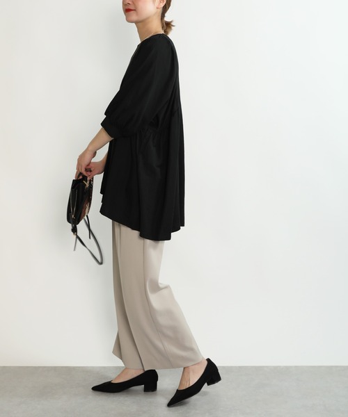 PICCIN（ピッチン）の「袖ボリュームカットチュニック（Tシャツ/カットソー・レディース・ブラック/オフホワイト/ピンク・M/L）」の21枚目の写真