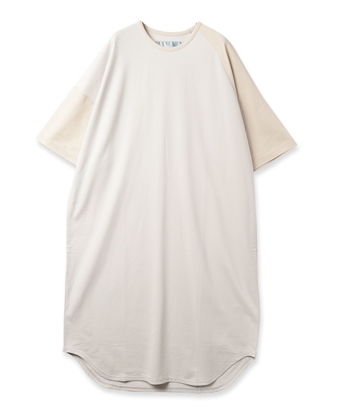 Dulcamara(ドゥルカマラ)の「インレイアシメベースボールOP(ワンピース・レディース・ブラウン/ライトグレー・FREE)」の1枚目の写真