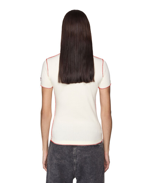 DIESEL(ディーゼル)の「レディース トップス Tシャツ クルーネック 半袖(Tシャツ/カットソー・レディース・アイボリー/ブラック・LARGE/SMALL/MEDIUM/X-LARGE)」の21枚目の写真