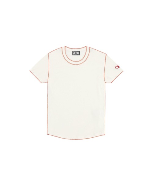 DIESEL(ディーゼル)の「レディース トップス Tシャツ クルーネック 半袖(Tシャツ/カットソー・レディース・アイボリー/ブラック・LARGE/SMALL/MEDIUM/X-LARGE)」の6枚目の写真