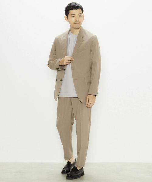 MEN'S MELROSE（メンズメルローズ）の「【WEB限定】リフラクストロピカルイージーケアセットアップパンツ（スラックス・メンズ・ライトブラウン/グレー/ブラック・2/3/4/5）」の18枚目の写真