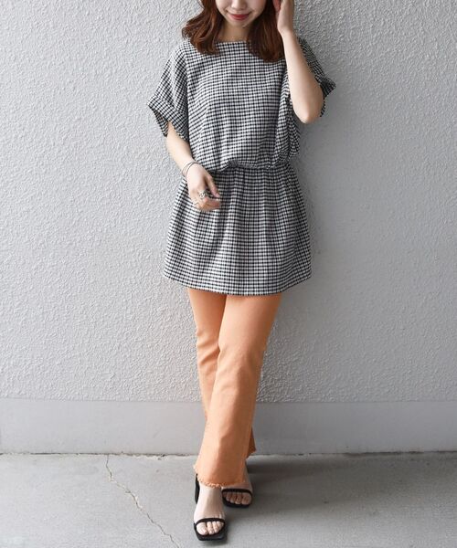 SHIPS any（シップス エニィ）の「SHIPS any:〈ウォッシャブル〉シャーリング ライク ペプラム TEE◇（Tシャツ/カットソー・レディース・ブラック/その他・ONE SIZE）」の14枚目の写真