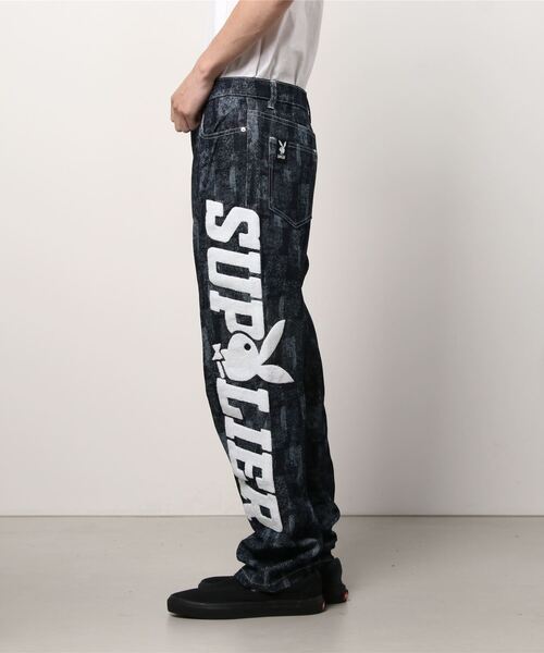 SUPPLIER(サプライヤー)の「【SUPPLIER/サプライヤー】PLAYBOY HUGE LOGO WASHED DENIM/ウォッシュド加工 サイド ロゴ デニム パンツ プレイボーイ コラボ(デニムパンツ・メンズ・ブラック・M/L)」の19枚目の写真