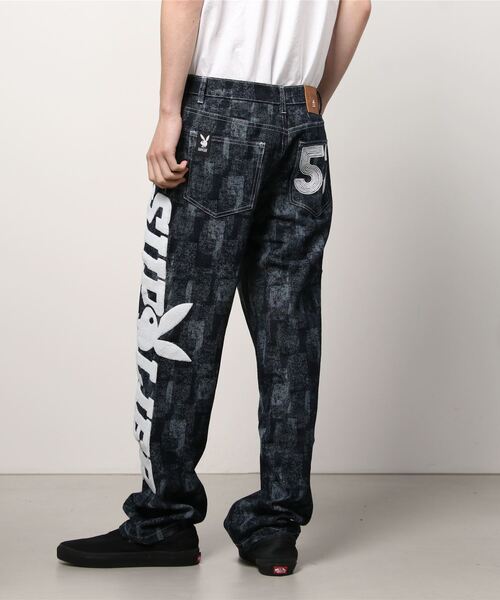 SUPPLIER(サプライヤー)の「【SUPPLIER/サプライヤー】PLAYBOY HUGE LOGO WASHED DENIM/ウォッシュド加工 サイド ロゴ デニム パンツ プレイボーイ コラボ(デニムパンツ・メンズ・ブラック・M/L)」の20枚目の写真