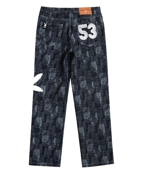 SUPPLIER(サプライヤー)の「【SUPPLIER/サプライヤー】PLAYBOY HUGE LOGO WASHED DENIM/ウォッシュド加工 サイド ロゴ デニム パンツ プレイボーイ コラボ(デニムパンツ・メンズ・ブラック・M/L)」の7枚目の写真
