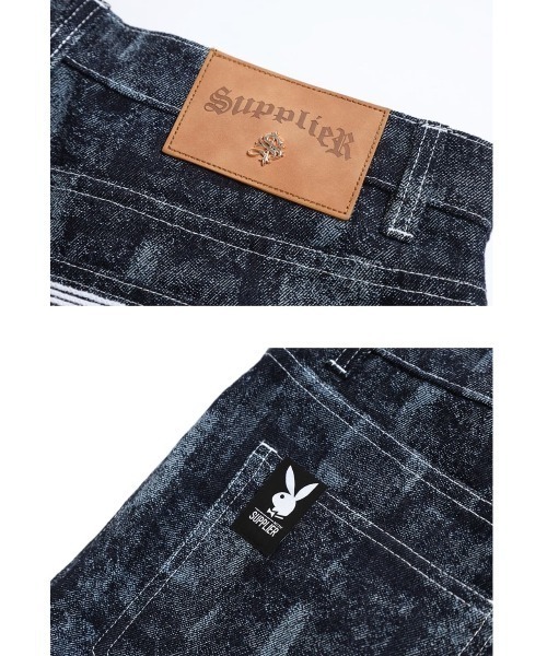 SUPPLIER(サプライヤー)の「【SUPPLIER/サプライヤー】PLAYBOY HUGE LOGO WASHED DENIM/ウォッシュド加工 サイド ロゴ デニム パンツ プレイボーイ コラボ(デニムパンツ・メンズ・ブラック・M/L)」の14枚目の写真