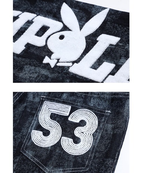 SUPPLIER(サプライヤー)の「【SUPPLIER/サプライヤー】PLAYBOY HUGE LOGO WASHED DENIM/ウォッシュド加工 サイド ロゴ デニム パンツ プレイボーイ コラボ(デニムパンツ・メンズ・ブラック・M/L)」の15枚目の写真